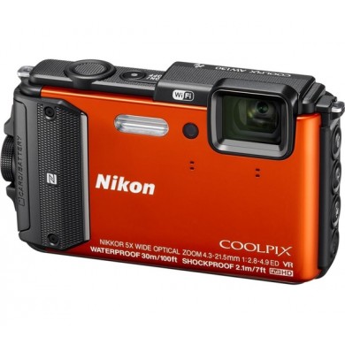 Фотоаппарат Nikon Coolpix AW130 Orange (VNA842E1)